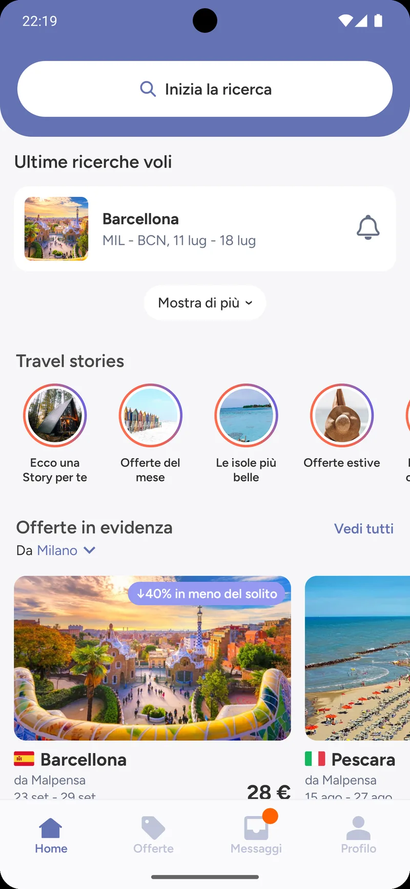 Home di Jetcost: ricerca voli, ultime ricerche e offerte in evidenza